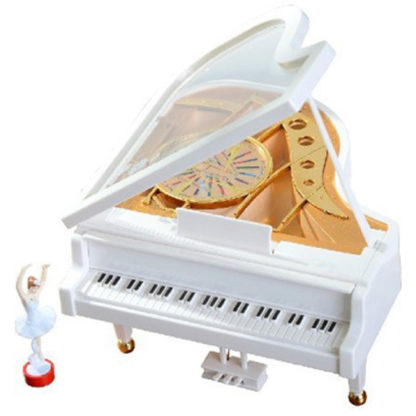 Classical Ballerina Dancing on a Piano Mechanical Music Box