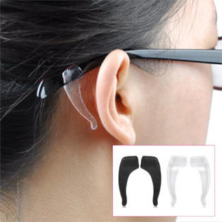 Clear Pair of Silicone Anti-slip Ear Hooks for Eyeglasses