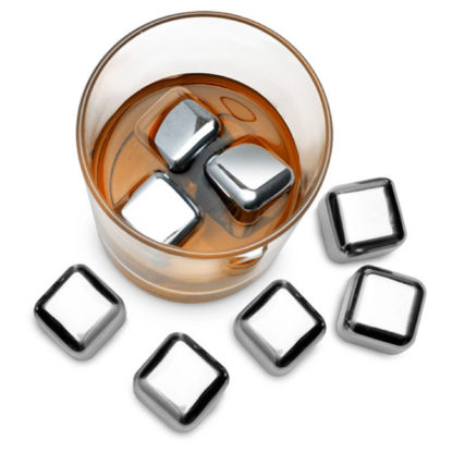Set of 6 Stainless Steel Cubes